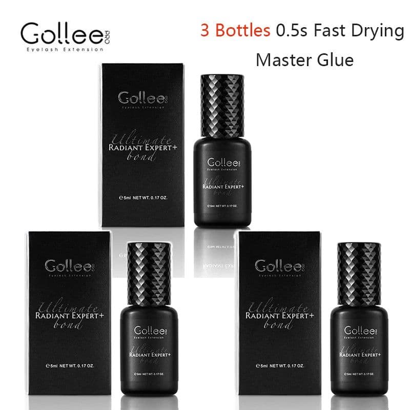 image-Gollee Glue Eyelashes 0.5s eyelash extensions professional eyelash adhesive Waterproof lashes supplies for Salon Eyelash glue