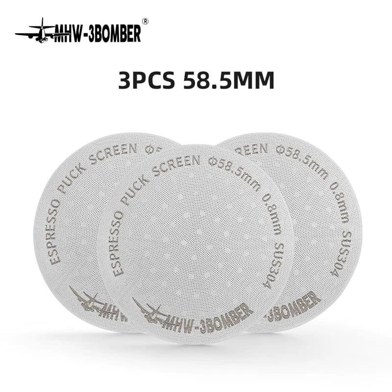 image-MHW-3BOMBER 51/53/58.5mm Espresso Puck Screen Double Layer Metal Coffee Reusable Filter for Portafilter Home Basket Accessories