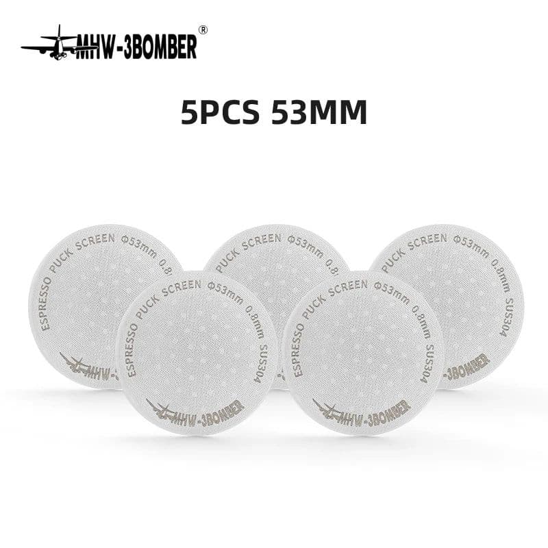 image-MHW-3BOMBER 51/53/58.5mm Espresso Puck Screen Double Layer Metal Coffee Reusable Filter for Portafilter Home Basket Accessories