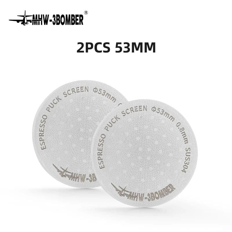 image-MHW-3BOMBER 51/53/58.5mm Espresso Puck Screen Double Layer Metal Coffee Reusable Filter for Portafilter Home Basket Accessories