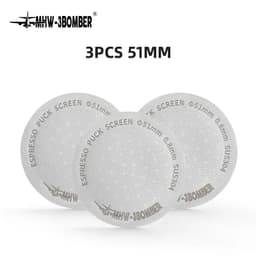 image-MHW-3BOMBER 51/53/58.5mm Espresso Puck Screen Double Layer Metal Coffee Reusable Filter for Portafilter Home Basket Accessories