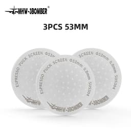 image-MHW-3BOMBER 51/53/58.5mm Espresso Puck Screen Double Layer Metal Coffee Reusable Filter for Portafilter Home Basket Accessories