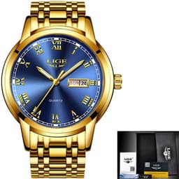 image-LIGE 2023 New Gold Watch Women Watches Ladies Creative Steel Women's Bracelet Watches Female Waterproof Clock Relogio Feminino