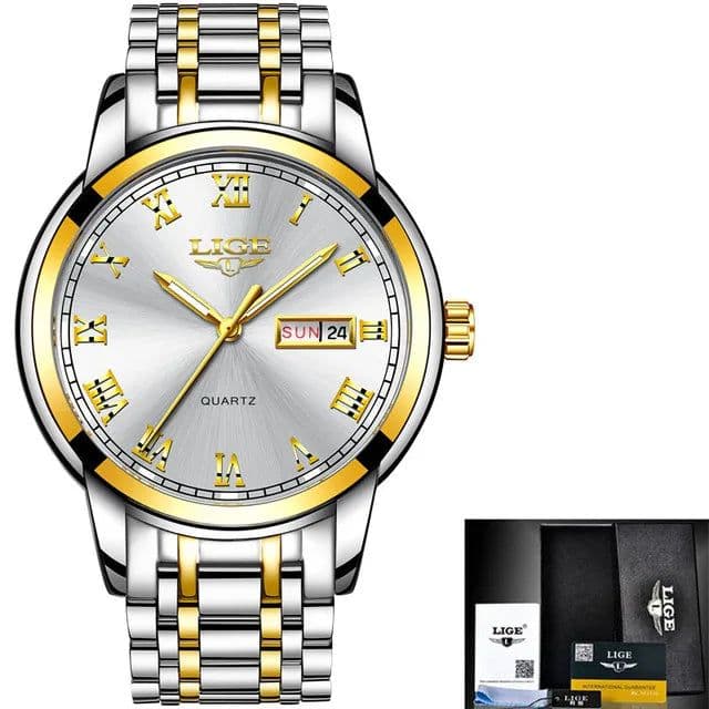image-LIGE 2023 New Gold Watch Women Watches Ladies Creative Steel Women's Bracelet Watches Female Waterproof Clock Relogio Feminino