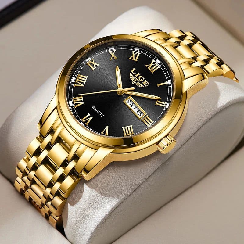 image-LIGE 2023 New Gold Watch Women Watches Ladies Creative Steel Women's Bracelet Watches Female Waterproof Clock Relogio Feminino