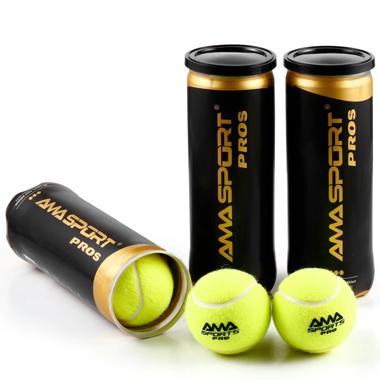 image-AMASPORT Padel Pro/Pro+/Pro S Padel Paddle Tennis Balls 3 Pcs for Training Balls