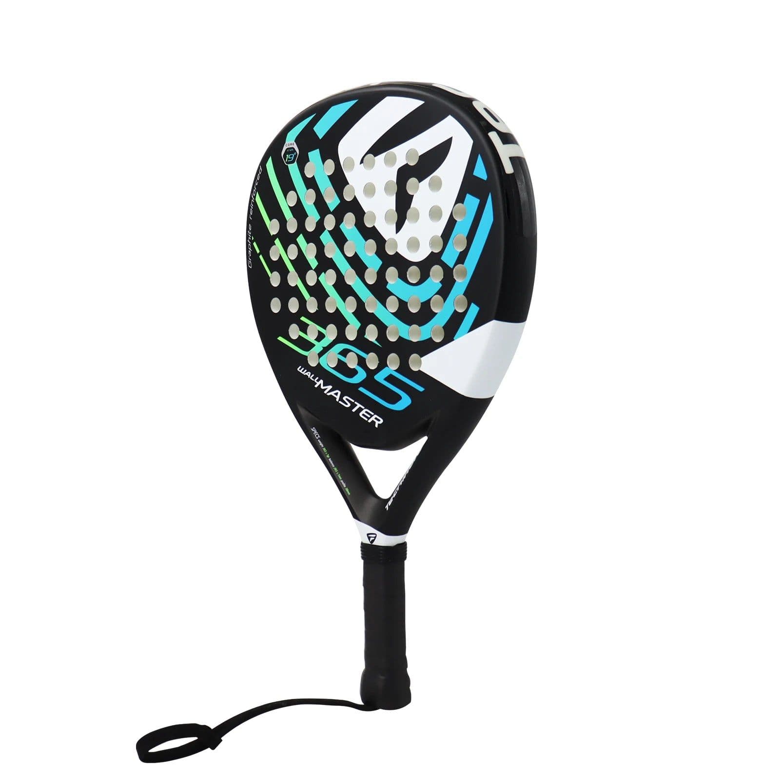 image-TF365 Padel Racket Tennis Fiber Glass Surface Eva 19 Carbon Fiber EVA Soft Unisex Paddle Rackets Lightweight