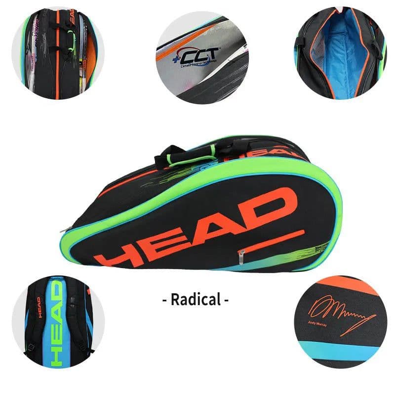 image-6-pack Genuine HEAD Tennis Bag Radical 25th Anniversary Limited Edition Tenis Raquete De Padel Backpack Large Capacity Tenis Bag