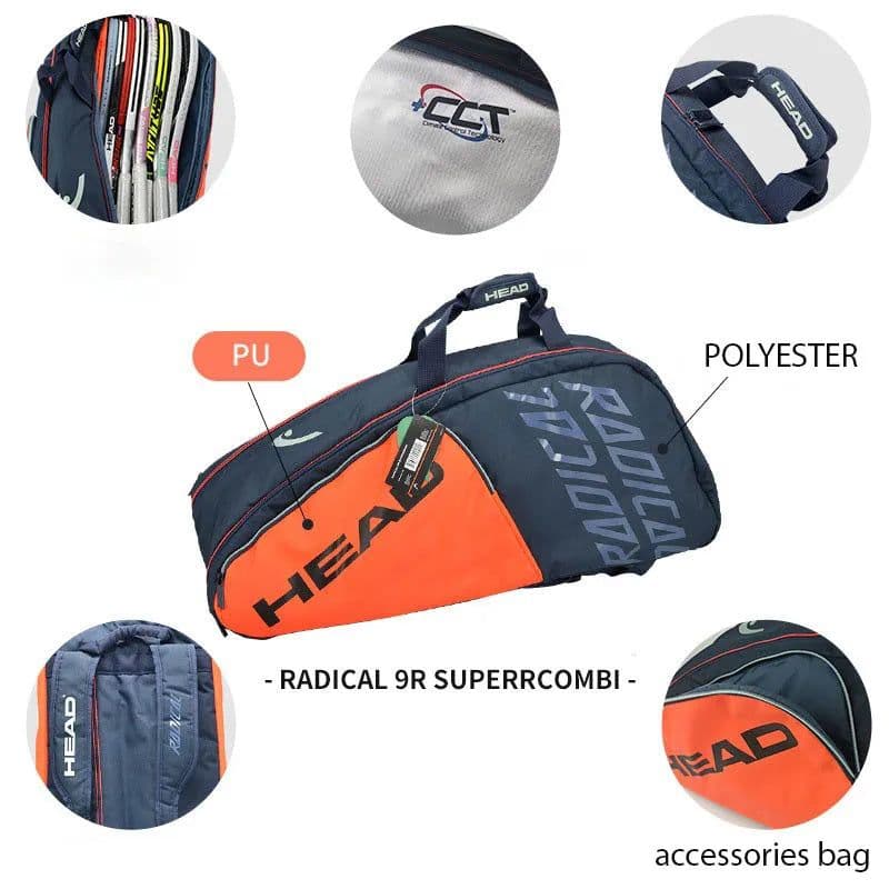 image-6-pack Genuine HEAD Tennis Bag Radical 25th Anniversary Limited Edition Tenis Raquete De Padel Backpack Large Capacity Tenis Bag