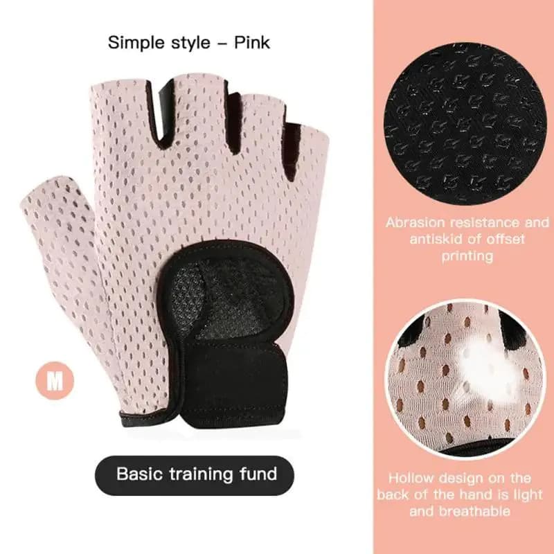 image-REXCHI Half Finger Sport Training Gloves Non-slip Breathable Fitness Gloves Outdoor Cycling Gloves Indoor Sports Protective Gear