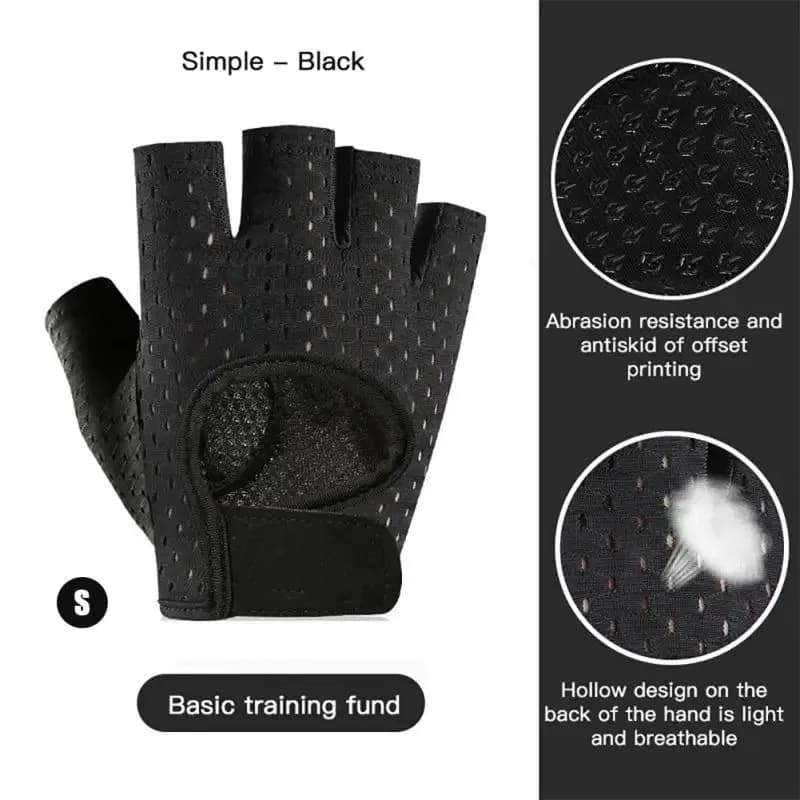 image-REXCHI Half Finger Sport Training Gloves Non-slip Breathable Fitness Gloves Outdoor Cycling Gloves Indoor Sports Protective Gear