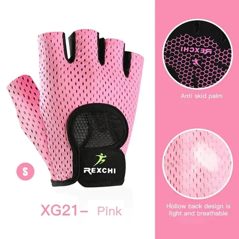 image-REXCHI Half Finger Sport Training Gloves Non-slip Breathable Fitness Gloves Outdoor Cycling Gloves Indoor Sports Protective Gear
