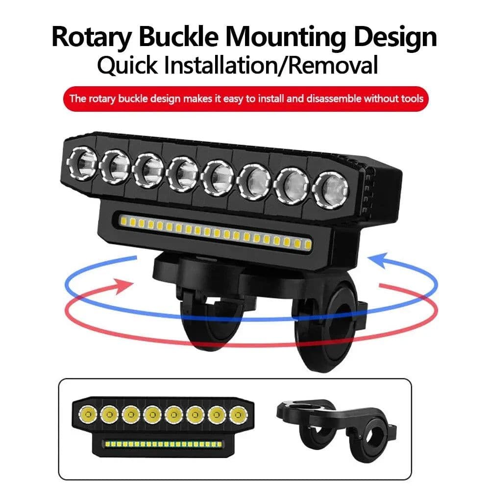 image-8 LED Bicycle Front Light USB Rechargeable 130dB Cycling Bike Horn Easy to Install 6 Modes Bicycle Bell Light