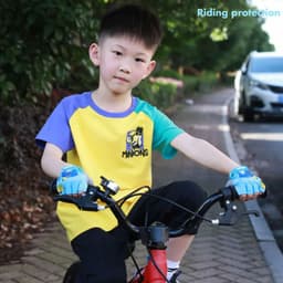 image-AOLIKES Kids Cycling Gloves Half Finger Skate Child Mountain Bike Bicycle Gloves Sports Gloves for Boys and Girls Children