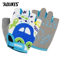 image-AOLIKES Kids Cycling Gloves Half Finger Skate Child Mountain Bike Bicycle Gloves Sports Gloves for Boys and Girls Children