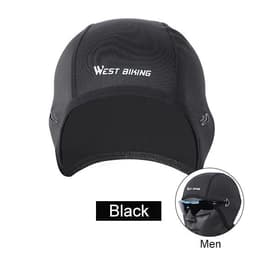 image-WEST BIKING Winter Fleece Bicycle CapsWindproofThermal Helmet LinerMen Women Bike Hats Outdoor Running Skiing Cycling Caps