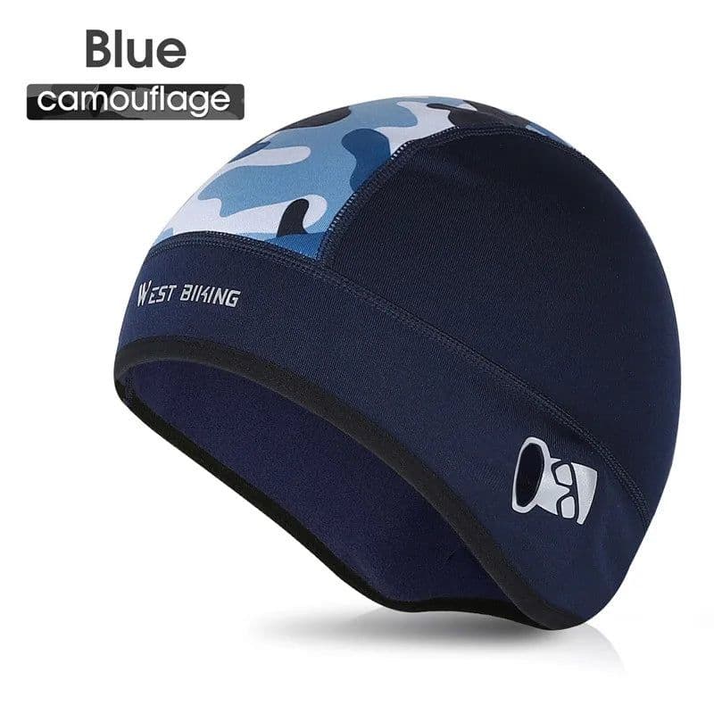 image-WEST BIKING Winter Fleece Bicycle CapsWindproofThermal Helmet LinerMen Women Bike Hats Outdoor Running Skiing Cycling Caps