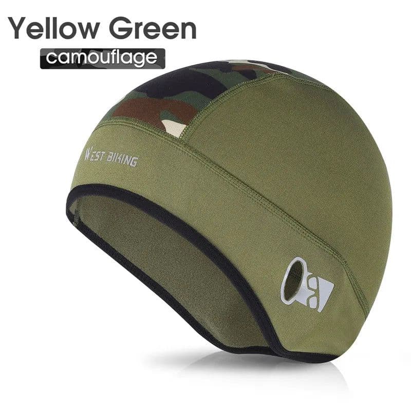 image-WEST BIKING Winter Fleece Bicycle CapsWindproofThermal Helmet LinerMen Women Bike Hats Outdoor Running Skiing Cycling Caps