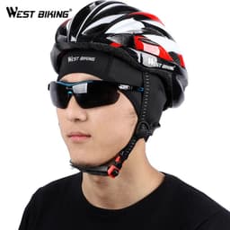 image-WEST BIKING Winter Fleece Bicycle CapsWindproofThermal Helmet LinerMen Women Bike Hats Outdoor Running Skiing Cycling Caps