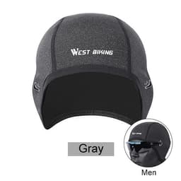 image-WEST BIKING Winter Fleece Bicycle CapsWindproofThermal Helmet LinerMen Women Bike Hats Outdoor Running Skiing Cycling Caps