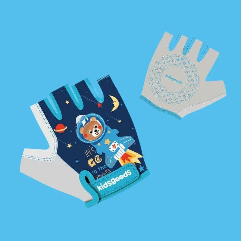 image-Kids Cycling Gloves Half Finger Skate Child Mountain Bike Bicycle Gloves Sports Gloves for Boys and Girls Children