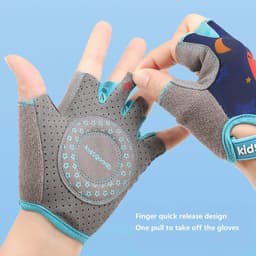 image-Kids Cycling Gloves Half Finger Skate Child Mountain Bike Bicycle Gloves Sports Gloves for Boys and Girls Children