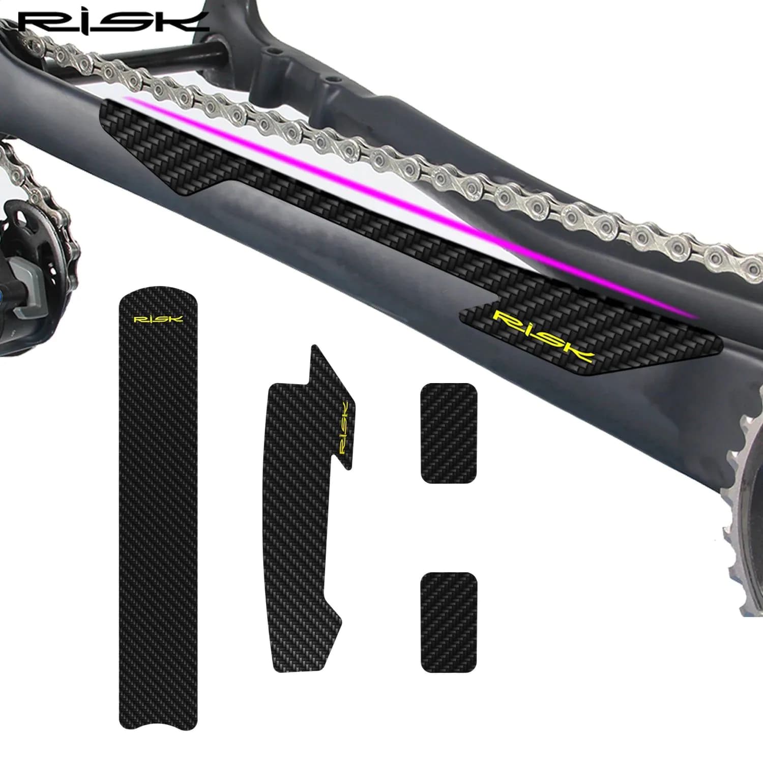 image-RISK Bicycle Chain Protective Sticker Frame Anti-scratch MTB Road Bike Cable Hose Care Protect Sticker Cycling Accessories RA149