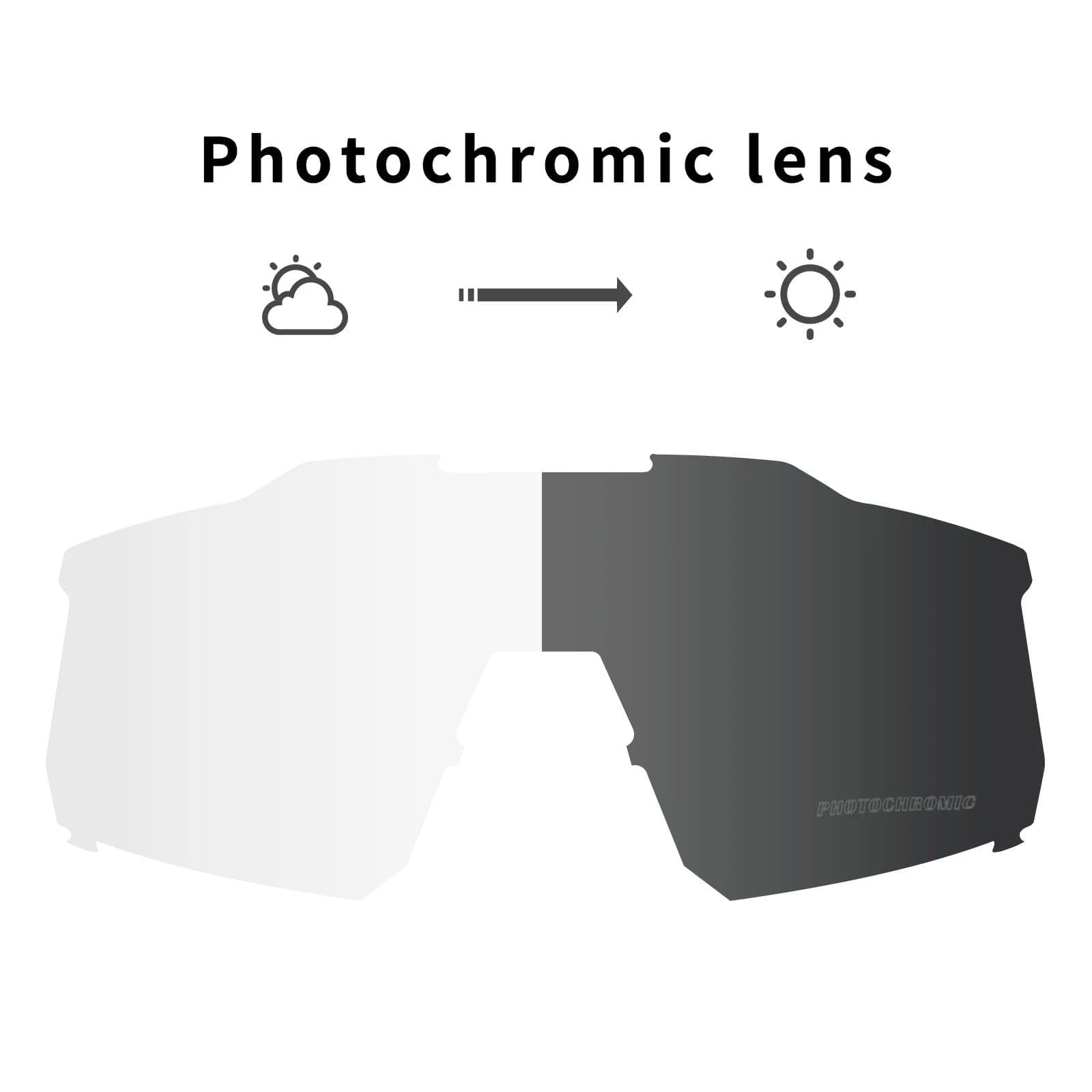 image-KE9022 Full Red Blue Green Polarized Lens Photochromic Replacement Lenses Cycling Bicycle Sun Glasses Eyewear frame Suitable