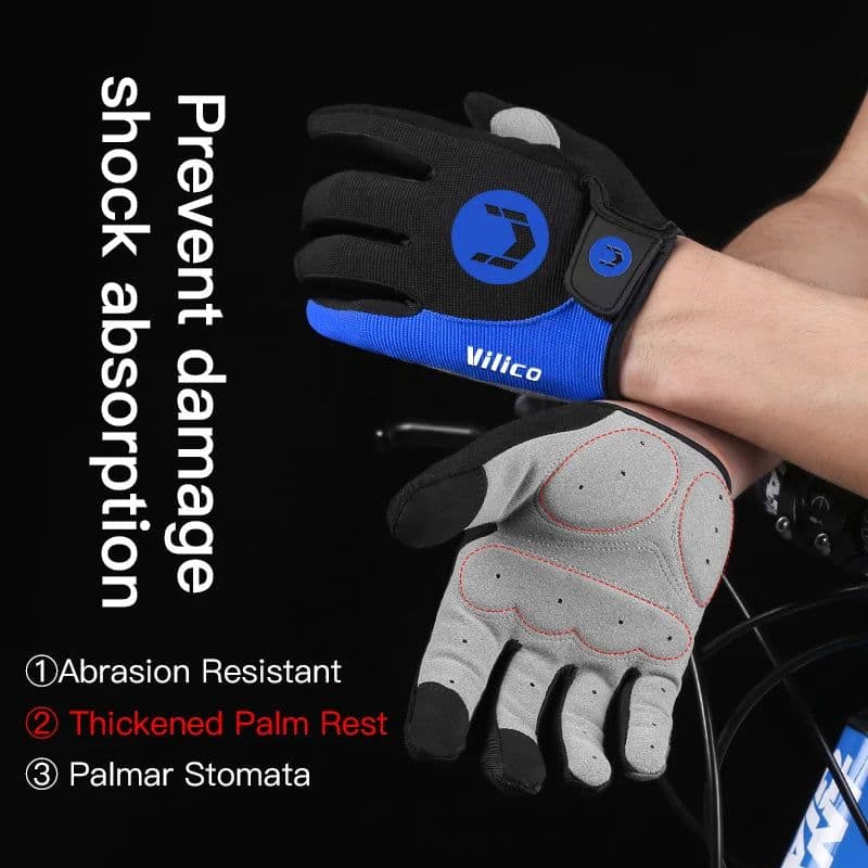 image-Kyncilor MTB Bike Gloves Full Finger Men Anti-slip Breathable