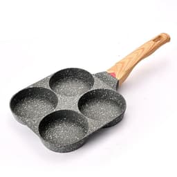 image-Four-hole Egg Frying Pan Medical Stone Non-stick Pan Home Breakfast Mini Frying Pan