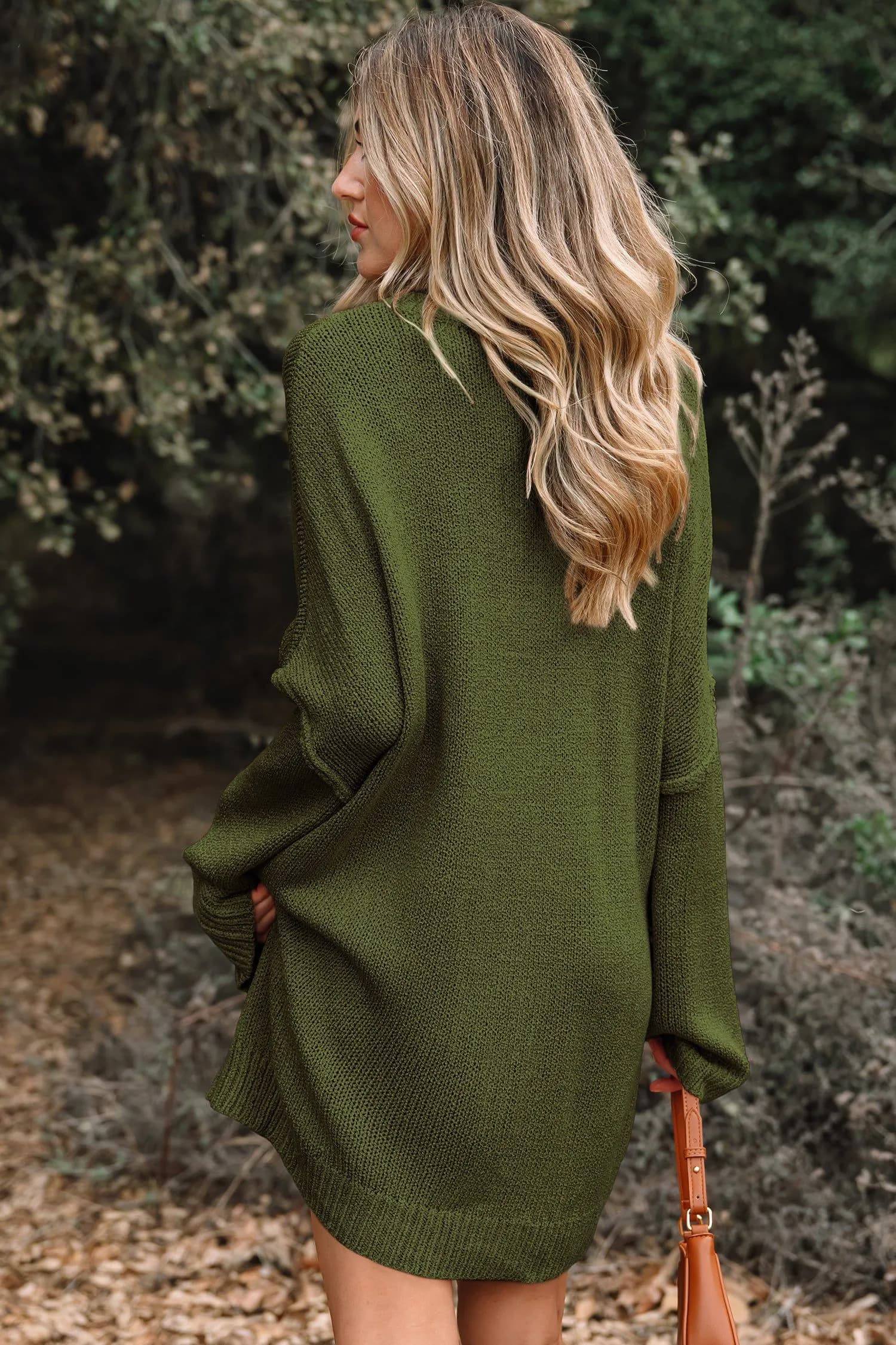 image-Four Leaf Clover Oversize Slouchy Sweater Dress
