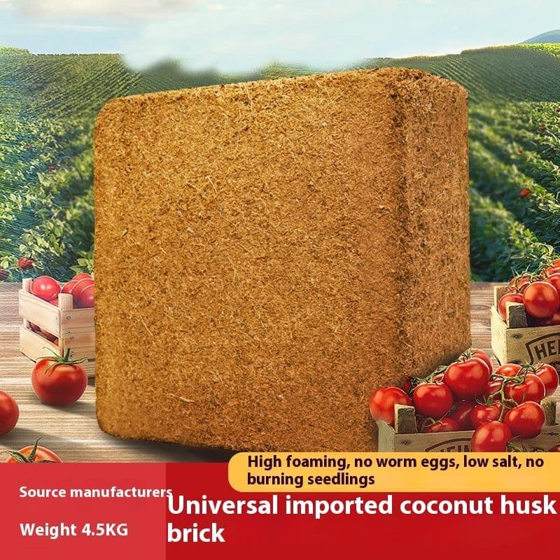 image-Coconut Bran Flower Succulent Seedling Vegetable Flower Green Plant Soilless Cultivation Substrate Coconut Shell Brick