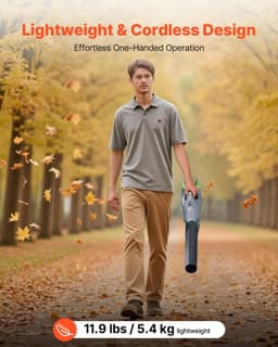 image-VEVOR Cordless Leaf Blower, 60V Powerful Electric Leaf Blower with 5.0Ah Battery, Fast Charging & Quiet Operation, 3 Speed Control, 650 CFM/125 MPH Lightweight Powered Blowers for Leaves Lawn Care