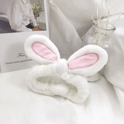 image-Three-Dimensional Rabbit Ears Face Wash Mask Headband Korean Hair Accessory (65 characters)