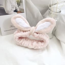 image-Three-Dimensional Rabbit Ears Face Wash Mask Headband Korean Hair Accessory (65 characters)