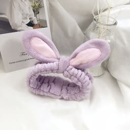 image-Three-Dimensional Rabbit Ears Face Wash Mask Headband Korean Hair Accessory (65 characters)