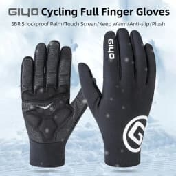 image-GIYO Bicycle Winter Gloves MTB Road Bike Thicken Warm Touch Screen Full Finger Gloves Cycling Outdoor Sports Thermal Mittens