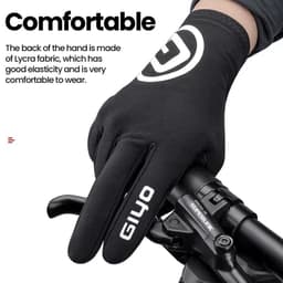 image-GIYO Bicycle Winter Gloves MTB Road Bike Thicken Warm Touch Screen Full Finger Gloves Cycling Outdoor Sports Thermal Mittens
