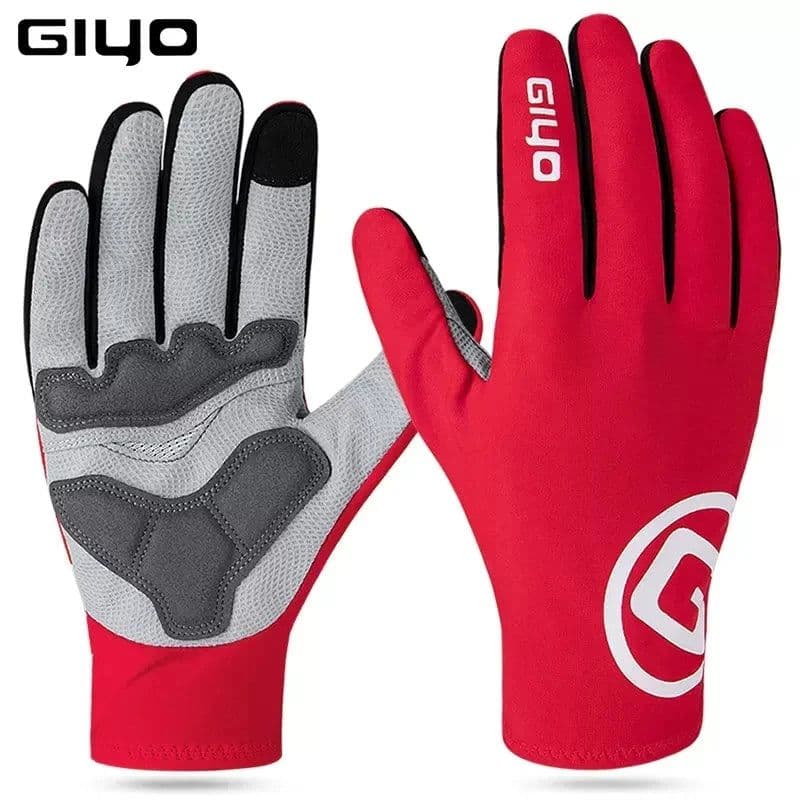 image-GIYO Bicycle Winter Gloves MTB Road Bike Thicken Warm Touch Screen Full Finger Gloves Cycling Outdoor Sports Thermal Mittens