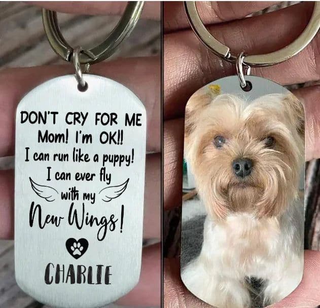 image-Personalized Pet Photo Necklace Engraved Pets Pendant Gifts Handmade Custom Dog Cat Keychain Memory Jewelry Picture Pendants