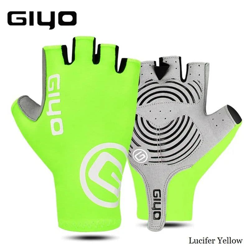 image-Giyo Half-finger Gloves Anti-slip Bicycle Mitten Lycra Fabric Men's Cycling Fingerless Gloves MTB Road Bike Summer Short Gloves