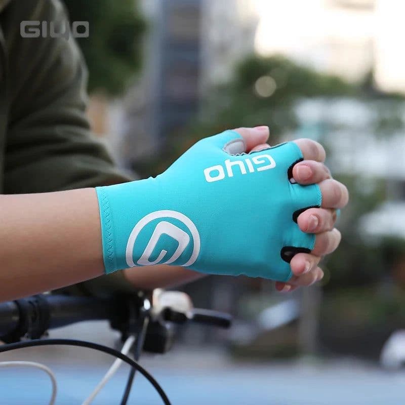 image-Giyo Half-finger Gloves Anti-slip Bicycle Mitten Lycra Fabric Men's Cycling Fingerless Gloves MTB Road Bike Summer Short Gloves