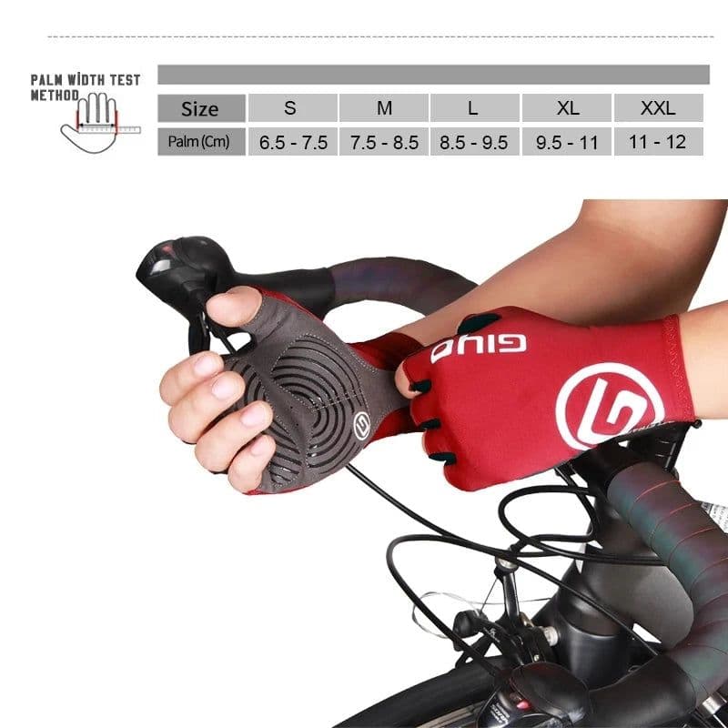 image-Giyo Half-finger Gloves Anti-slip Bicycle Mitten Lycra Fabric Men's Cycling Fingerless Gloves MTB Road Bike Summer Short Gloves