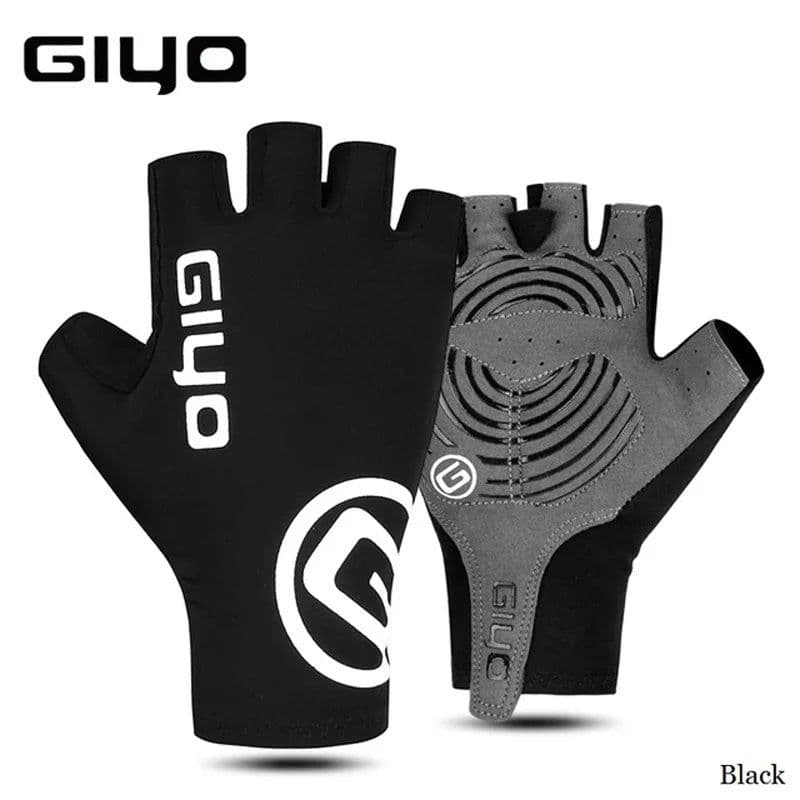 image-Giyo Half-finger Gloves Anti-slip Bicycle Mitten Lycra Fabric Men's Cycling Fingerless Gloves MTB Road Bike Summer Short Gloves