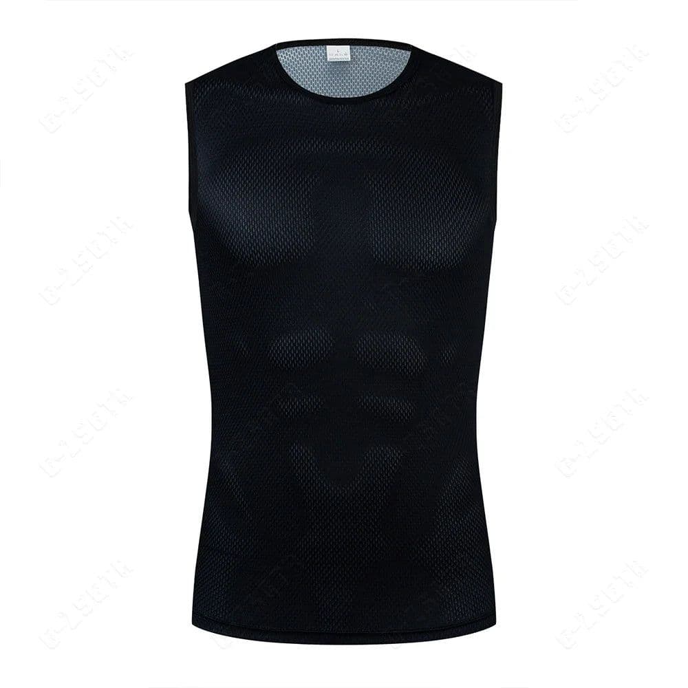 image-Reflective Cycling Base Layers White Cycling Undershirt Quick Dry Vest Sport Underwear Tight Vest High Elastici Vest Bike Jersey