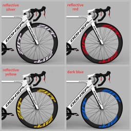 image-Road Bike Rim Sticker Bicycle Wheel Decals Pegatinas Bicicleta Waterproof Decorative Film Cycling Accessories Reflective Sticker