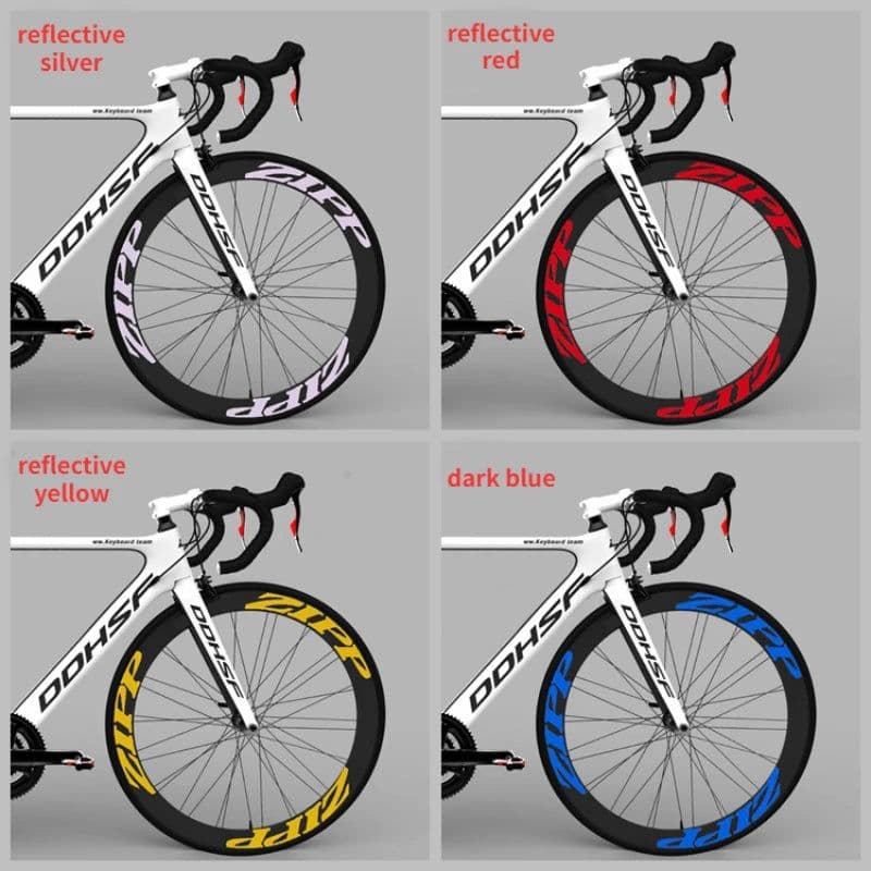 image-Road Bike Rim Sticker Bicycle Wheel Decals Pegatinas Bicicleta Waterproof Decorative Film Cycling Accessories Reflective Sticker