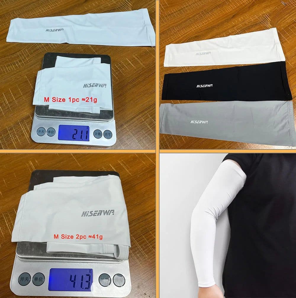 image-Ice Silk Arm Sleeves UV Sun Protection Arm Cuff for Outdoor Sport Cycling Running Basketball Fishing Golf Arms Cover Unisex