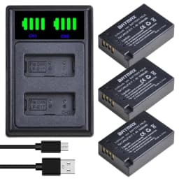 image-Batmax LP-E17 LPE17 LP E17 Camera Battery+NEW LED Dual USB Charger for Canon EOS R8 RP 200D 250D M3 M5 M6 750D 760D T6s 800D T8i