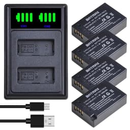 image-Batmax LP-E17 LPE17 LP E17 Camera Battery+NEW LED Dual USB Charger for Canon EOS R8 RP 200D 250D M3 M5 M6 750D 760D T6s 800D T8i
